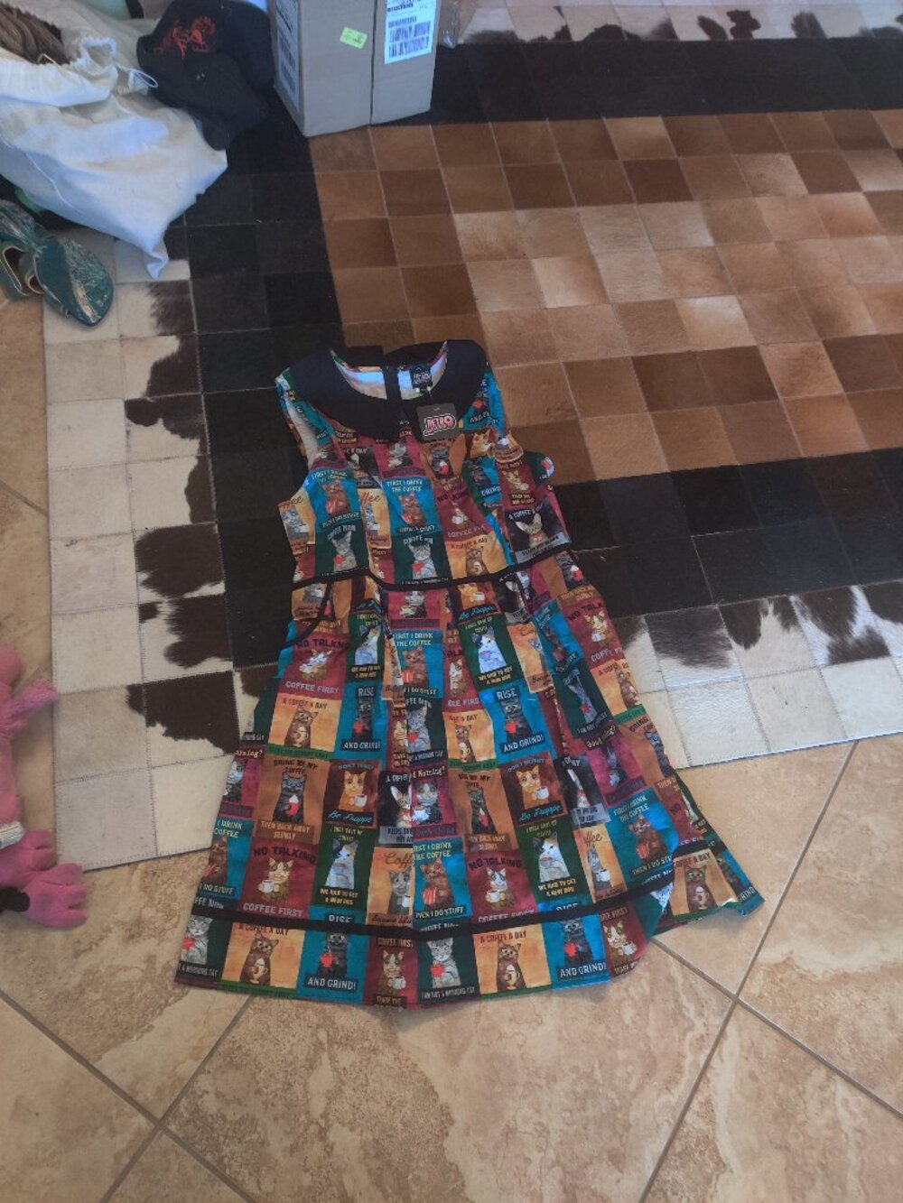 Unique Vintage Retrolicious cat dress size 2x New $131.00